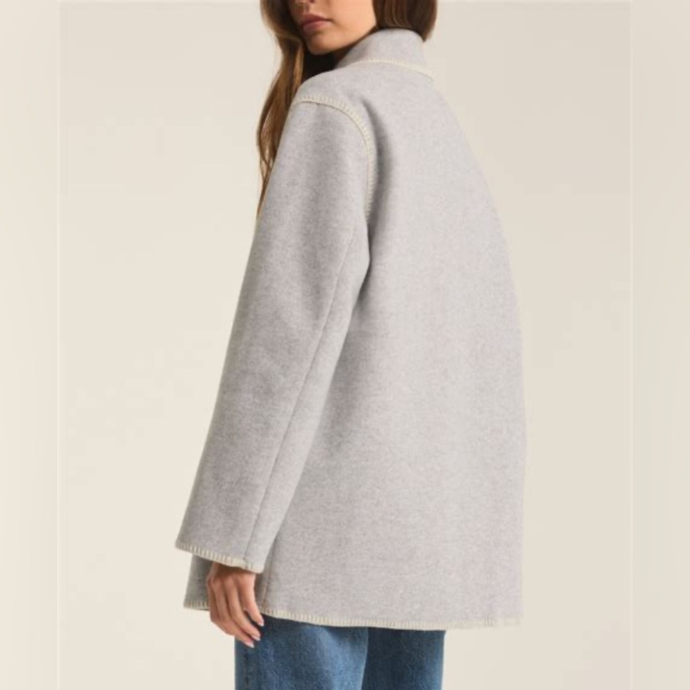 Z Supply•Size S•Olivia Whipstitch Jacket•Heather Grey•NWT - Picture 2 of 6
